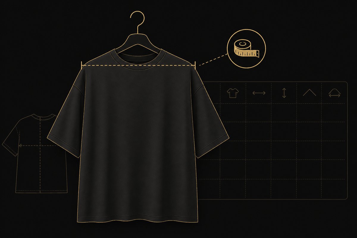 2XL 오버핏 실측표 읽는 법